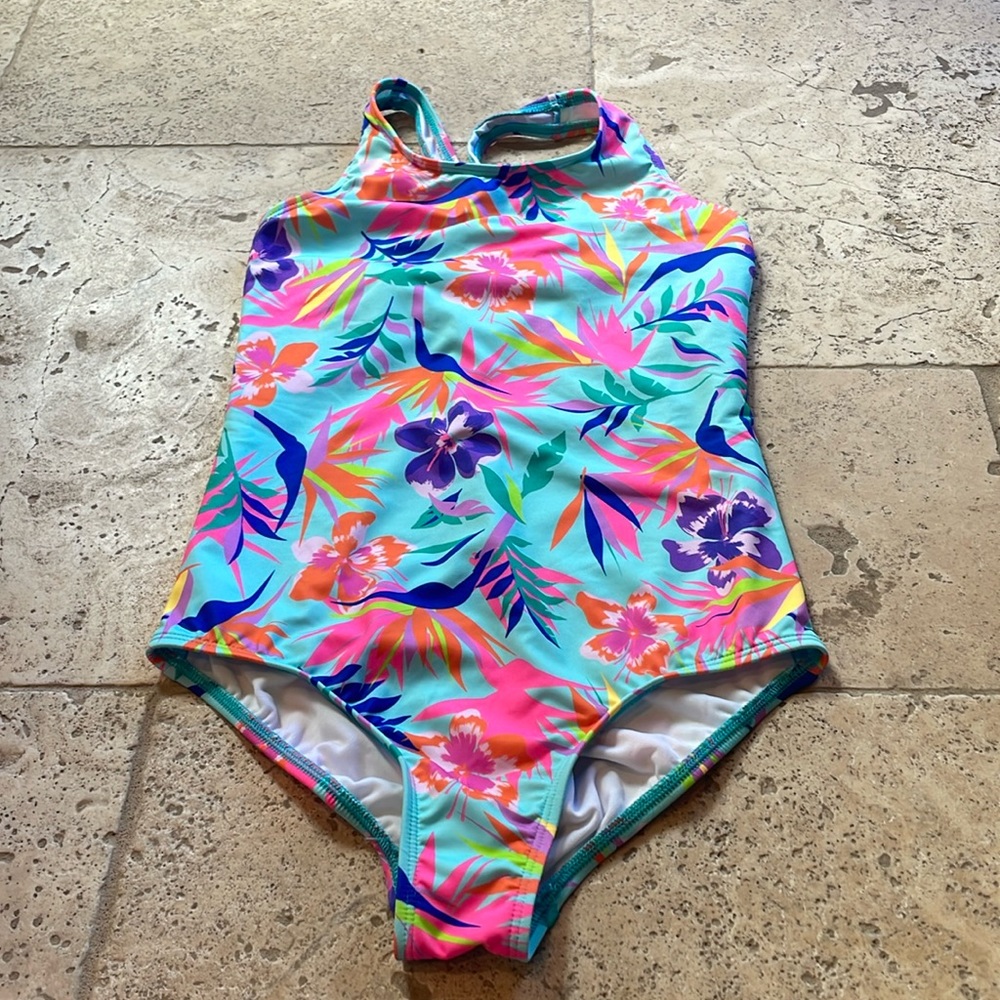 NEW Lands End Floral Suit Sz 10